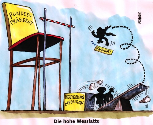 Cartoon: Hohe Erwartungen (medium) by RABE tagged staatsoberhaupt,bundespräsident,präsidentenamt,bundespräsidentensuche,suche,merkel,kanzlerin,cdu,wulff,regierung,fdp,koalition,opposition,spd,linke,grüne,vorschlag,kandidat,rücktritt,gauck,kandidatenvorschlag,präsidentensuche,gabriele,vorfestlegung,festlegung,präsidentensessel,präsidentensitz,schloss,bellevue,berlin,hauptstadt,hochsprung,springen,latte,messlatte,springer,sportler,höhe,tiefesprung,sprungbrett,salto,staatsoberhaupt,bundespräsident,merkel,wulff