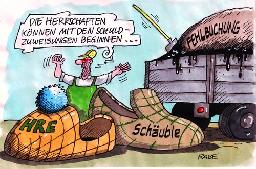 Cartoon: In-die Schuhe-Schieber (medium) by RABE tagged rechenfehler,fehlbuchung,milliarden,euro,schulden,schuldenkrise,eurokrise,hre,bad,bank,verstaatlichung,schäuble,finanzminister,cdu,bankenchefs,chefetage,buchungspanne,staatsverschuldung,nachspiel,rapport,vorstände,plus,minus,verwechslung,addition,subtraktion,addieren,subtrahieren,rechenfehler,fehlbuchung,milliarden,euro,schulden,schuldenkrise,eurokrise