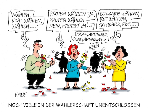 Cartoon: Janeinjaneinjanein (medium) by RABE tagged bundestagswahl,wahlkampf,osten,ddr,ostbeauftragter,bundesregierung,recht,rabe,ralf,böhme,cartoon,karikatur,pressezeichnung,farbcartoon,tagescartoon,kanzleramt,laschet,gartenzwerg,unentschlossenheit,ja,nein,blume,blütenblätter,wählerschaft,wahlsonntag,bundestagswahl,wahlkampf,osten,ddr,ostbeauftragter,bundesregierung,recht,rabe,ralf,böhme,cartoon,karikatur,pressezeichnung,farbcartoon,tagescartoon,kanzleramt,laschet,gartenzwerg,unentschlossenheit,ja,nein,blume,blütenblätter,wählerschaft,wahlsonntag