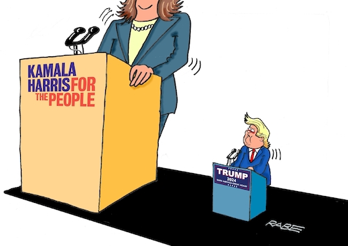 Cartoon: Kamala (medium) by RABE tagged trump,biden,usa,vorwahlen,präsidentschaftswahl,rabe,ralf,böhme,cartoon,karikatur,pressezeichnung,farbcartoon,tagescartoon,wahrsagerin,kugel,katze,kater,joe,donald,schwarzmalerin,kamala,harris,rednerpult,schatten,mini,demokraten,republikaner,spitzenkandidatin,trump,biden,usa,vorwahlen,präsidentschaftswahl,rabe,ralf,böhme,cartoon,karikatur,pressezeichnung,farbcartoon,tagescartoon,wahrsagerin,kugel,katze,kater,joe,donald,schwarzmalerin,kamala,harris,rednerpult,schatten,mini,demokraten,republikaner,spitzenkandidatin