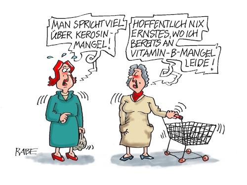 Cartoon: Kerosinmangel (medium) by RABE tagged merz,kanzler,koalition,union,spd,klingbeil,cartoon,karikatur,pressezeichnung,farbcartoon,tagescartoon,db,bahn,frühling,frühjahr,frühjahrsputz,ice,zug,blumenkasten,blumenkästen,reiche,kerosin,kerosinmangel,treibstoff,flugzeug,vitamin,vitaminmangel,mangel,mangelerscheinung,korbwagen,frauen,merz,kanzler,koalition,union,spd,klingbeil,cartoon,karikatur,pressezeichnung,farbcartoon,tagescartoon,db,bahn,frühling,frühjahr,frühjahrsputz,ice,zug,blumenkasten,blumenkästen,reiche,kerosin,kerosinmangel,treibstoff,flugzeug,vitamin,vitaminmangel,mangel,mangelerscheinung,korbwagen,frauen