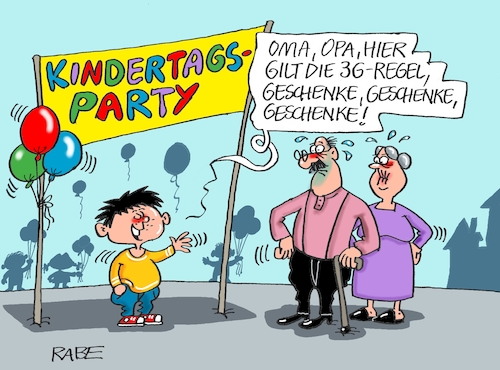 Cartoon: Kindertag (medium) by RABE tagged corona,bundländerkonferenz,merkel,kanzleramt,lockerungen,stufenplan,öffnungen,lockdown,shutdown,baumärkte,impfdosen,rki,fallzahlen,inzidenzwert,spahn,impfzentren,impfreihenfolge,notbremse,kindertag,kindertagsparty,kindertagsfeier,drei,regelln,luftballon,geschenke,oma,opa,corona,bundländerkonferenz,merkel,kanzleramt,lockerungen,stufenplan,öffnungen,lockdown,shutdown,baumärkte,impfdosen,rki,fallzahlen,inzidenzwert,spahn,impfzentren,impfreihenfolge,notbremse,kindertag,kindertagsparty,kindertagsfeier,drei,regelln,luftballon,geschenke,oma,opa