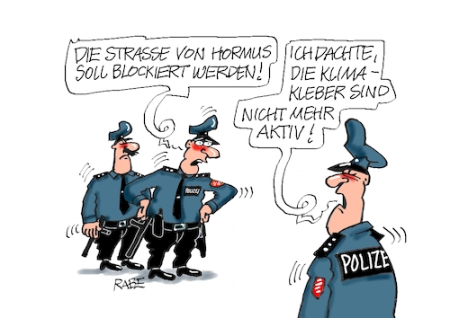 Cartoon: Klimakleber in Hormus (medium) by RABE tagged merz,union,kanzler,fritze,koalition,spd,klingbeil,bundesregierung,rabe,ralf,böhme,cartoon,karikatur,pressezeichnung,farbcartoon,tagescartoon,trump,putin,krisen,tv,nachrichten,iran,israel,kanal,handelsstraße,handelsweg,blockade,seeweg,klimakleber,klimaaktivisten,leim,atomanlagen,polizei,polizisten,merz,union,kanzler,fritze,koalition,spd,klingbeil,bundesregierung,rabe,ralf,böhme,cartoon,karikatur,pressezeichnung,farbcartoon,tagescartoon,trump,putin,krisen,tv,nachrichten,iran,israel,kanal,handelsstraße,handelsweg,blockade,seeweg,klimakleber,klimaaktivisten,leim,atomanlagen,polizei,polizisten