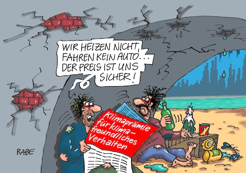 Cartoon: Klimapreis (medium) by RABE tagged klimawandel,umwelt,umweltministerin,schulze,sp,klimapreis,heizung,auto,rabe,ralf,böhme,cartoon,karikatur,pressezeichnung,farbcartoon,tagescartoon,brücke,bettler,verkehr,klimaprämie,friday,for,future,klimawandel,umwelt,umweltministerin,schulze,sp,klimapreis,heizung,auto,rabe,ralf,böhme,cartoon,karikatur,pressezeichnung,farbcartoon,tagescartoon,brücke,bettler,verkehr,klimaprämie,friday,for,future