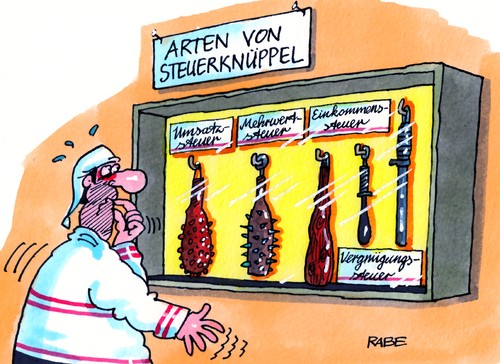 Cartoon: Knüppeldickes (medium) by RABE tagged steuerknüppel,steuerzahler,bund,bundesregierung,staat,steuergelder,steuerberater,abrackern,michel,schuften,finanzamt,finazminister,schäuble,cdu,merkel,kanzlerin,euro,eurokrise,schulden,schuldenkrise,rettungsschirm,steuerbüro,knüppel,umstazsteuer,mehrwertsteuer,vergnügungssteuer,einkommenssteuer,steuerknüppel,steuerzahler,bund,bundesregierung,staat,steuergelder,steuerberater,abrackern,michel,schuften,finanzamt,finazminister,schäuble,cdu,merkel,kanzlerin,euro,eurokrise,schulden,schuldenkrise,rettungsschirm,steuerbüro,knüppel,umstazsteuer,mehrwertsteuer,vergnügungssteuer,einkommenssteuer