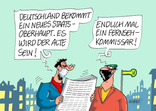 Cartoon: Kommissarisches (medium) by RABE tagged steinmeier,frank,walter,bundespräsident,spd,schloß,bellevue,wiederwahl,tagescartoon,rabe,karikatur,farbcartoon,pressezeichnung,couch,sekt,feier,anstoß,bundesadler,staatsoberhaupt,fernsehkommissar,kommissar,alte,steinmeier,frank,walter,bundespräsident,spd,schloß,bellevue,wiederwahl,tagescartoon,rabe,karikatur,farbcartoon,pressezeichnung,couch,sekt,feier,anstoß,bundesadler,staatsoberhaupt,fernsehkommissar,kommissar,alte