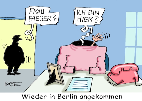 Cartoon: Kopflos (medium) by RABE tagged faeser,innenministerin,hessen,landtagswahl,rabe,ralf,böhme,cartoon,karikatur,pressezeichnung,farbcartoon,tagescartoon,wahlkampf,schlauchboot,umfragetief,wahlschlappe,wahlniederlage,stimmverlust,spd,berlin,kopflosigkeit,schreibtisch,bluse,faeser,innenministerin,hessen,landtagswahl,rabe,ralf,böhme,cartoon,karikatur,pressezeichnung,farbcartoon,tagescartoon,wahlkampf,schlauchboot,umfragetief,wahlschlappe,wahlniederlage,stimmverlust,spd,berlin,kopflosigkeit,schreibtisch,bluse