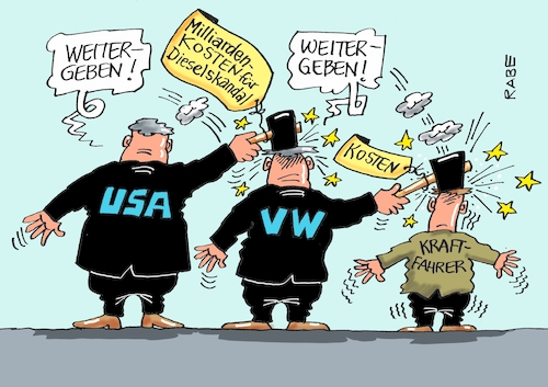 Cartoon: Kopfschmerzen (medium) by RABE tagged diesel,vw,skandaal,dobrindt,autobauer,rabe,ralf,böhme,cartoon,karikatur,pressezeichnung,farbcartoon,tagescartoon,dieselskandal,abgasskandal,usa,rückrufaktion,milliardensumme,kraftdahrer,softwareupdate,entschädigung,hammer,kopfschmerzen,sterne,diesel,vw,skandaal,dobrindt,autobauer,rabe,ralf,böhme,cartoon,karikatur,pressezeichnung,farbcartoon,tagescartoon,dieselskandal,abgasskandal,usa,rückrufaktion,milliardensumme,kraftdahrer,softwareupdate,entschädigung,hammer,kopfschmerzen,sterne