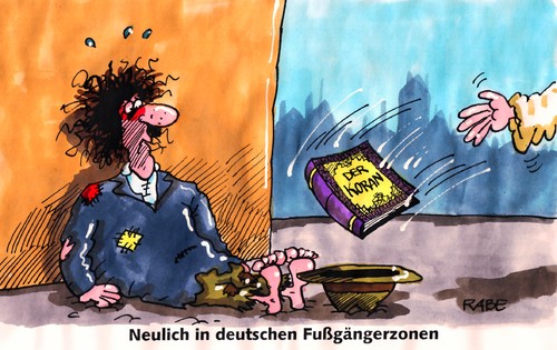 Cartoon: Koran (medium) by RABE tagged bibel,gott,glauben,kostenlos,gratis,koranverteilung,verbot,radikale,salafiten,terroristen,terror,abgabeverbot,islamisten,islam,fußgängerzone,großstädte,abgabe,koran,koran,großstädte,fußgängerzone,islam,islamisten,abgabeverbot,terroristen,terror,salafiten