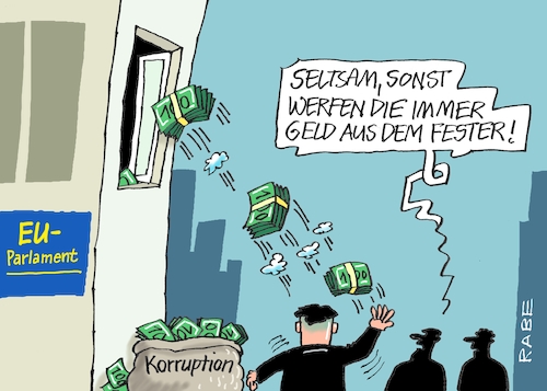 Cartoon: Korruptes (medium) by RABE tagged eu,brüssel,parlament,bestechung,korruption,rabe,ralf,böhme,cartoon,karikatur,pressezeichnung,farbcartoon,tagescartoon,fenster,geld,geldscheine,euro,geldbündel,reinwerfer,rauswerfer,geldsack,schmierstoff,abgeordnete,beeinflussung,eu,brüssel,parlament,bestechung,korruption,rabe,ralf,böhme,cartoon,karikatur,pressezeichnung,farbcartoon,tagescartoon,fenster,geld,geldscheine,euro,geldbündel,reinwerfer,rauswerfer,geldsack,schmierstoff,abgeordnete,beeinflussung