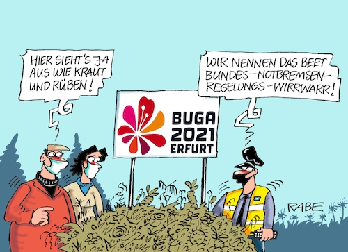 Cartoon: Kraut und Rüben (medium) by RABE tagged corona,bundländerkonferenz,merkel,kanzleramt,lockerungen,stufenplan,öffnungen,lockdown,shutdown,baumärkte,impfdosen,rki,fallzahlen,inzidenzwert,spahn,impfzentren,impfreihenfolge,notbremse,buga,bundesgartenschau,erfurt,thüringen,beet,kraut,rüben,wirrwarr,notbrems,bundesnotbremse,corona,bundländerkonferenz,merkel,kanzleramt,lockerungen,stufenplan,öffnungen,lockdown,shutdown,baumärkte,impfdosen,rki,fallzahlen,inzidenzwert,spahn,impfzentren,impfreihenfolge,notbremse,buga,bundesgartenschau,erfurt,thüringen,beet,kraut,rüben,wirrwarr,notbrems,bundesnotbremse