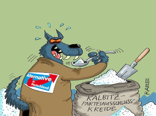 Cartoon: Kreidefresser (medium) by RABE tagged afd,höcke,rechte,überwachung,verfassungsschutz,rabe,ralf,böhme,cartoon,karikatur,pressezeichnung,farbcartoon,tagescartoon,geheimdienst,spion,zusammenarbeit,innenminister,andreas,kalbitz,parteiausschluß,bundesgericht,klage,meuthen,wolf,sieben,geislein,kreide,märchen,brüder,grimm,flügel,nazis,neonazis,afd,höcke,rechte,überwachung,verfassungsschutz,rabe,ralf,böhme,cartoon,karikatur,pressezeichnung,farbcartoon,tagescartoon,geheimdienst,spion,zusammenarbeit,innenminister,andreas,kalbitz,parteiausschluß,bundesgericht,klage,meuthen,wolf,sieben,geislein,kreide,märchen,brüder,grimm,flügel,nazis,neonazis