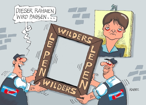 Cartoon: Le Petry (medium) by RABE tagged petry,lepen,wilders,koblenz,tagung,afd,rechte,eu,enf,wahlkampf,rabe,ralf,böhme,cartoon,karikatur,pressezeichnung,farbcartoon,tagescartoon,bild,gemälde,rahmen,rechtsradikala,pegida,front,national,petry,lepen,wilders,koblenz,tagung,afd,rechte,eu,enf,wahlkampf,rabe,ralf,böhme,cartoon,karikatur,pressezeichnung,farbcartoon,tagescartoon,bild,gemälde,rahmen,rechtsradikala,pegida,front,national