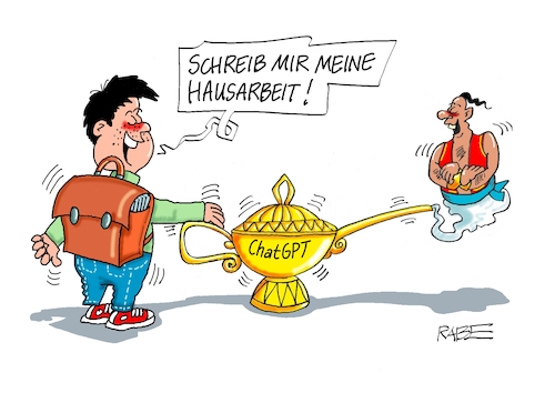 Cartoon: Lernhilfe (medium) by RABE tagged schule,schüler,schulferien,herbstferien,urlaub,rabe,ralf,böhme,cartoon,karikatur,pressezeichnung,farbcartoon,tagescartoon,handy,chatgpt,intelligenz,ki,hausaufgaben,hausarbeit,aladin,wunderlampe,flaschengeit,gini,lampe,märchen,tablet,schule,schüler,schulferien,herbstferien,urlaub,rabe,ralf,böhme,cartoon,karikatur,pressezeichnung,farbcartoon,tagescartoon,handy,chatgpt,intelligenz,ki,hausaufgaben,hausarbeit,aladin,wunderlampe,flaschengeit,gini,lampe,märchen,tablet