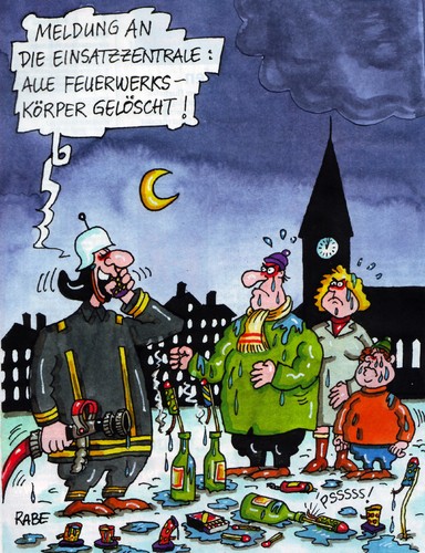 Cartoon: Löscheinsatz (medium) by RABE tagged silvester,neujahr,jahreswechsel,feuerwehr,wehrführer,löscheinsatz,löschen,rettungseinsatz,notruf,feuerwehrmann,schlauch,löschrohr,einsatzzentrale,raketen,böller,stabrakete,lunte,feuer,knallkörper,familie,flaschen,zündhölzer,silvester,neujahr,jahreswechsel,feuerwehr,wehrführer,löscheinsatz,löschen,rettungseinsatz,notruf,feuerwehrmann,schlauch,löschrohr,einsatzzentrale,raketen,böller,stabrakete,lunte,feuer,knallkörper,familie,flaschen,zündhölzer,2012,sylvester