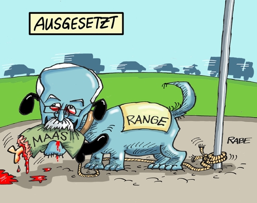 Cartoon: Maas angekratzt (medium) by RABE tagged heiko,maas,bundesjustizminister,range,generalbundesanwalt,untersuchungsausschuss,journalisten,ruhestand,beurlaubt,rabe,ralf,böhme,cartoon,karikatur,pressezeichnung,farbcartoon,tagescartoon,justiz,justizministerium,beamter,landesverrat,spiegelaffäre,blogger,hund,autobahn,raststätte,ausgesetzt,maasen,bnd,geheimdienst,spionage,heiko,maas,bundesjustizminister,range,generalbundesanwalt,untersuchungsausschuss,journalisten,ruhestand,beurlaubt,rabe,ralf,böhme,cartoon,karikatur,pressezeichnung,farbcartoon,tagescartoon,justiz,justizministerium,beamter,landesverrat,spiegelaffäre,blogger,hund,autobahn,raststätte,ausgesetzt,maasen,bnd,geheimdienst,spionage