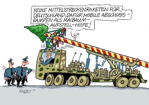Cartoon: Maibaum II (medium) by RABE tagged trump,präsident,usa,donald,einmarsch,erstürmung,cartoon,karikatur,pressezeichnung,rabe,ralf,böhme,farbcartoon,tagescartoon,venezuela,südamerika,maduro,regimewechsel,weltordnung,kongress,völkerrecht,duetschlan,raketenpläne,mittelstreckenraketen,abschußrampe,lkw,mai,maifeier,maibaum,trump,präsident,usa,donald,einmarsch,erstürmung,cartoon,karikatur,pressezeichnung,rabe,ralf,böhme,farbcartoon,tagescartoon,venezuela,südamerika,maduro,regimewechsel,weltordnung,kongress,völkerrecht,duetschlan,raketenpläne,mittelstreckenraketen,abschußrampe,lkw,mai,maifeier,maibaum