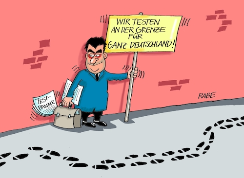 Cartoon: Mauerblümchen (medium) by RABE tagged virus,corona,pandemie,coronakrise,rabe,ralf,böhme,cartoon,karikatur,pressezeichnung,farbcartoon,tagescartoon,viren,virenschutz,mundschutz,desinfektion,föderal,föderalismus,ländersache,reiserückkehrer,testpflicht,urlauber,bayern,nrw,laschet,söder,ministerpräsident,testpanne,panne,gesundheitsämter,grenze,deutschland,virus,corona,pandemie,coronakrise,rabe,ralf,böhme,cartoon,karikatur,pressezeichnung,farbcartoon,tagescartoon,viren,virenschutz,mundschutz,desinfektion,föderal,föderalismus,ländersache,reiserückkehrer,testpflicht,urlauber,bayern,nrw,laschet,söder,ministerpräsident,testpanne,panne,gesundheitsämter,grenze,deutschland