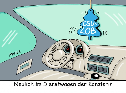 Cartoon: Merkelwagen (medium) by RABE tagged merkel,kanzlerin,cdu,dienstwagen,amatur,duftbäumchen,csu,rabe,ralf,böhme,cartoon,karikatur,pressezeichnung,farbcartoon,flüchtlingskrise,obergrenze,scheuer,seehofer,merkel,kanzlerin,cdu,dienstwagen,amatur,duftbäumchen,csu,rabe,ralf,böhme,cartoon,karikatur,pressezeichnung,farbcartoon,flüchtlingskrise,obergrenze,scheuer,seehofer