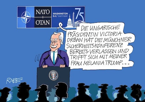 Cartoon: Miss Orban (medium) by RABE tagged trump,biden,usa,vorwahlen,präsidentschaftswahl,rabe,ralf,böhme,cartoon,karikatur,pressezeichnung,farbcartoon,tagescartoon,hai,haifisch,floss,floß,nato,untergang,bedrohung,natogipfel,rede,rücktritt,putin,orban,treffen,alzheimer,parkinson,trump,biden,usa,vorwahlen,präsidentschaftswahl,rabe,ralf,böhme,cartoon,karikatur,pressezeichnung,farbcartoon,tagescartoon,hai,haifisch,floss,floß,nato,untergang,bedrohung,natogipfel,rede,rücktritt,putin,orban,treffen,alzheimer,parkinson