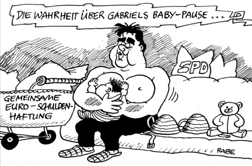 Cartoon: Muttermilch (medium) by RABE tagged sigmar,gabriel,spd,babypause,euro,schuldenhaftung,gemeinsame,euroschuldenhaftung,grüne,bundesregierung,europolitik,unterstützung,eurostaaten,griechenland,ezb,kredit,kreditvergabe,schuldenlast,finanzchefs,eurozone,stillen,stillbh,bh,brust,amme,kinderwagen,muttermilch,sägen,säugling,couch,kissen,sozialdemokraten,steinbrück,schuldenerlass,fiskalpakt,eurobonds,rettungsschirm,athen,spanien,italien,brüssel,frankfurt,banker,spekulanten,sigmar gabriel,euro,schuldenhaftung,gemeinsame,euroschuldenhaftung,grüne,bundesregierung,sigmar,gabriel