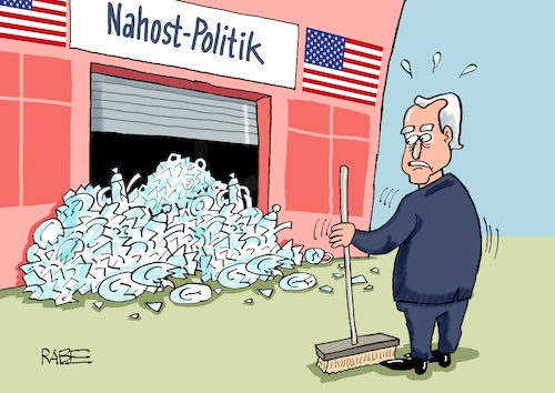 Cartoon: Nahost Porzellan (medium) by RABE tagged israel,nahost,palästina,palästinenser,hamas,gewalt,krieg,geiselnahme,westjordan,westjordanland,hisbolah,rabe,ralf,böhme,cartoon,karikatur,presszeichnung,farbcartoon,tagescartoon,nahostpolitik,usa,biden,porzellan,scherben,scherbenhaufen,teller,tassen,kannen,israel,nahost,palästina,palästinenser,hamas,gewalt,krieg,geiselnahme,westjordan,westjordanland,hisbolah,rabe,ralf,böhme,cartoon,karikatur,presszeichnung,farbcartoon,tagescartoon,nahostpolitik,usa,biden,porzellan,scherben,scherbenhaufen,teller,tassen,kannen