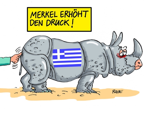 Cartoon: Nashorn (medium) by RABE tagged griechenland,athen,austritt,eurozone,linksbündnis,rabe,ralf,böhme,cartoon,karikatur,pressezeichnung,farbcartoon,tagescartoon,syriza,tsipras,ezb,brüssel,schuldenschnitt,nashorn,merkel,druck,geldgeber,gipfel,griechenland,athen,austritt,eurozone,linksbündnis,rabe,ralf,böhme,cartoon,karikatur,pressezeichnung,farbcartoon,tagescartoon,syriza,tsipras,ezb,brüssel,schuldenschnitt,nashorn,merkel,druck,geldgeber,gipfel