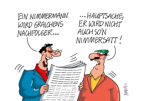 Cartoon: Nimmersattes (medium) by RABE tagged graichen,habeck,grüne,vetternwirtschaft,nimmermann,staatssekretär,wirtschaftsstaatssekretär,rabe,ralf,böhme,cartoon,karikatur,pressezeichnung,farbcartoon,tagescartoon,nimmersatt,satt,männer,zeitung,gespräch,trauzeugenaffäre,graichen,habeck,grüne,vetternwirtschaft,nimmermann,staatssekretär,wirtschaftsstaatssekretär,rabe,ralf,böhme,cartoon,karikatur,pressezeichnung,farbcartoon,tagescartoon,nimmersatt,satt,männer,zeitung,gespräch,trauzeugenaffäre