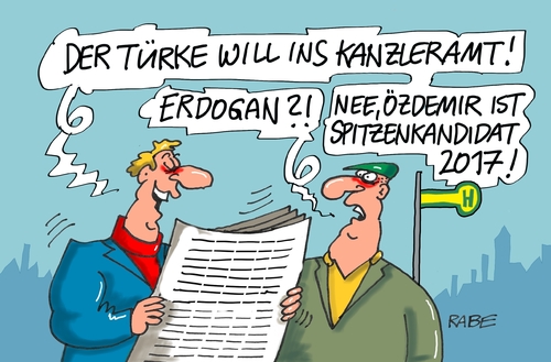 Cartoon: Özdemir (medium) by RABE tagged özdemir,grüne,spitzenkandidat,parteitag,türke,erdogan,kanzleramt,kanzlerkandidatur,rabe,ralf,böhme,cartoon,karikatur,pressezeichnung,farbcartoon,türe,türklinke,raupe,made,özdemir,grüne,spitzenkandidat,parteitag,türke,erdogan,kanzleramt,kanzlerkandidatur,rabe,ralf,böhme,cartoon,karikatur,pressezeichnung,farbcartoon,türe,türklinke,raupe,made