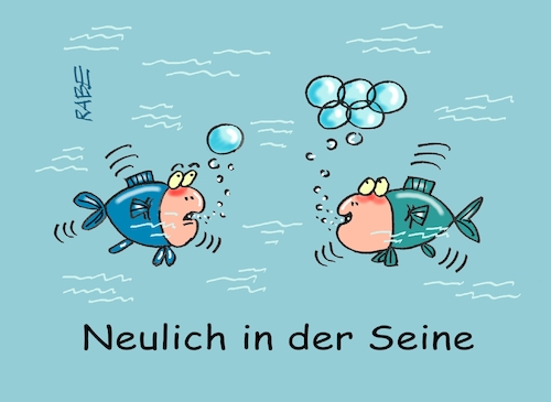 Cartoon: Olympische Fische (medium) by RABE tagged olympiade,sommerspiele,sport,paris,cartoon,karikatur,pressezeichnung,farbcartoon,tagescartoon,treppchen,podest,siegerehrung,siegerpodest,hund,herrchen,training,ringe,fische,seine,fluß,luftblasen,olympiade,sommerspiele,sport,paris,cartoon,karikatur,pressezeichnung,farbcartoon,tagescartoon,treppchen,podest,siegerehrung,siegerpodest,hund,herrchen,training,ringe,fische,seine,fluß,luftblasen