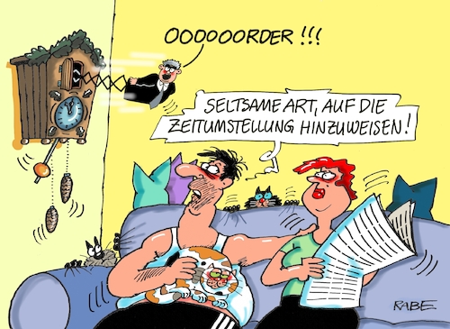 Cartoon: Order Zeitumstellung (medium) by RABE tagged brexit,eu,insel,may,britten,austritt,rabe,ralf,böhme,cartoon,karikatur,pressezeichnung,farbcartoon,tagescartoon,bauhaus,baukasten,bauklötzer,plan,referendum,februar,irre,irrsinn,john,bercow,order,zeitumstellung,uhren,kuckucksuhr,kuckuck,sommerzeit,winterzeit,abschaffung,ultimatum,brexit,eu,insel,may,britten,austritt,rabe,ralf,böhme,cartoon,karikatur,pressezeichnung,farbcartoon,tagescartoon,bauhaus,baukasten,bauklötzer,plan,referendum,februar,irre,irrsinn,john,bercow,order,zeitumstellung,uhren,kuckucksuhr,kuckuck,sommerzeit,winterzeit,abschaffung,ultimatum