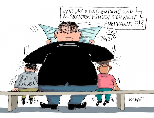 Cartoon: Ossis und Migranten (medium) by RABE tagged migration,migrationspakt,un,beschluß,merkel,flüchtlinge,rabe,ralf,böhme,cartoon,karikatur,pressezeichnung,farbcartoon,tagescartoon,marakesch,rede,arbeitsmigration,schranke,neue,bundesländer,ossis,wessis,bürger,anerkennung,wende,zuzug,migration,migrationspakt,un,beschluß,merkel,flüchtlinge,rabe,ralf,böhme,cartoon,karikatur,pressezeichnung,farbcartoon,tagescartoon,marakesch,rede,arbeitsmigration,schranke,neue,bundesländer,ossis,wessis,bürger,anerkennung,wende,zuzug