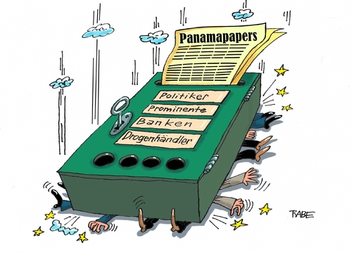 Cartoon: Panamapapers (medium) by RABE tagged panamapapers,panama,paper,scheinfirmen,steuerparadies,steueroasen,geldwäsche,steuerhinterziehung,briefkastenfirmen,prominente,politiker,drogendealer,finanzinstitute,rabe,ralf,böhme,cartoon,karikatur,pressezeichnung,farbcartoon,tagescartoon,kriminelle,zeitung,ausland,steuerschlupflöcher,panamapapers,panama,paper,scheinfirmen,steuerparadies,steueroasen,geldwäsche,steuerhinterziehung,briefkastenfirmen,prominente,politiker,drogendealer,finanzinstitute,rabe,ralf,böhme,cartoon,karikatur,pressezeichnung,farbcartoon,tagescartoon,kriminelle,zeitung,ausland,steuerschlupflöcher