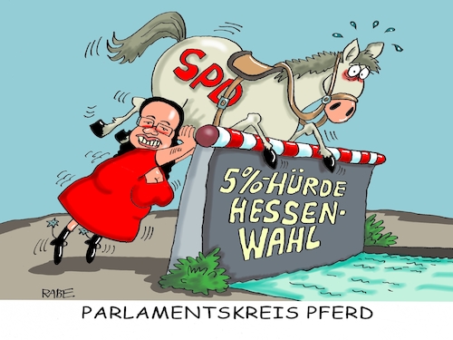 Cartoon: Parlamentskreis Pferd (medium) by RABE tagged spd,nahles,umfragewerte,afd,wählergunst,prozent,rabe,ralf,böhme,cartoon,karikatur,pressezeichnung,farbcartoon,tagescartoon,baum,raben,tante,scholz,groko,koalitionsstreit,asylstreit,asylkompromiss,hessenwahl,parlamentskreis,pferd,umfragetief,hürde,wählerumfragen,wassergraben,bayernwahl,spd,nahles,umfragewerte,afd,wählergunst,prozent,rabe,ralf,böhme,cartoon,karikatur,pressezeichnung,farbcartoon,tagescartoon,baum,raben,tante,scholz,groko,koalitionsstreit,asylstreit,asylkompromiss,hessenwahl,parlamentskreis,pferd,umfragetief,hürde,wählerumfragen,wassergraben,bayernwahl