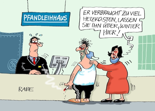 Cartoon: Pfandflasche (medium) by RABE tagged energie,energiekosten,heizkosten,preissteigerung,stromkosten,benzinpreis,rabe,ralf,böhme,cartoon,karikatur,farbzeichnung,pressezeichnung,tagescartoon,michel,sparschwein,euro,inflation,teuerungsrate,pfand,pfandleihhaus,winter,kälte,heizung,sparen,geldnot,energie,energiekosten,heizkosten,preissteigerung,stromkosten,benzinpreis,rabe,ralf,böhme,cartoon,karikatur,farbzeichnung,pressezeichnung,tagescartoon,michel,sparschwein,euro,inflation,teuerungsrate,pfand,pfandleihhaus,winter,kälte,heizung,sparen,geldnot