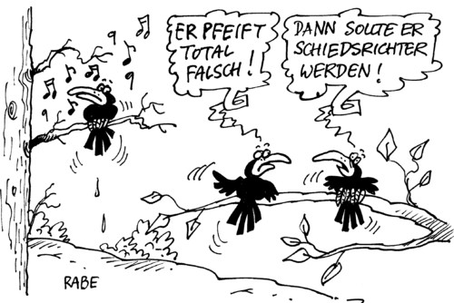 Cartoon: Pfeifenkopf (medium) by RABE tagged vögel,wald,fußball,bundesliega,pfeife,trillerpfeife,schiedsrichter,unparteiischer,linienrichter,fußballfeld,zwitschern,twittern,singvogel,nest,baum,ast,gesang,schnabel,schiedsrichterskandal,wettskandal,euro,krise,osteuropa,platzverweis,spielsperre,knast,gefängnis,vögel,wald,fußball,bundesliega,pfeife,trillerpfeife,schiedsrichter,twittern,zwitschern