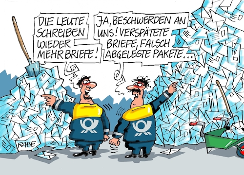 Cartoon: Postmodernes (medium) by RABE tagged post,postagentur,dhl,briefträger,zusteller,briefe,pakete,beschwerden,kunden,rabe,ralf,böhme,cartoon,karikatur,pressezeichnung,farbcartoon,tagescartoon,schubkarre,mistgabel,beschwerdebriefe,postkunden,post,postagentur,dhl,briefträger,zusteller,briefe,pakete,beschwerden,kunden,rabe,ralf,böhme,cartoon,karikatur,pressezeichnung,farbcartoon,tagescartoon,schubkarre,mistgabel,beschwerdebriefe,postkunden