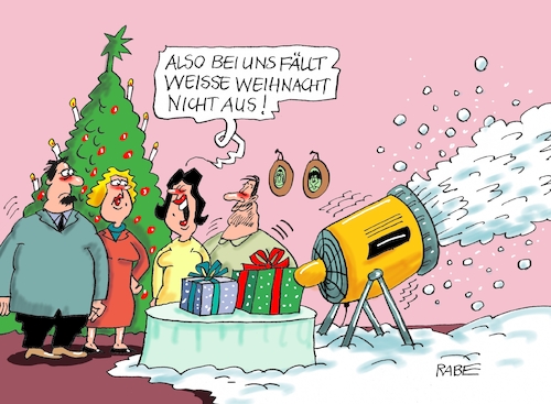 Cartoon: Pulverschnee (medium) by RABE tagged weihnachten,weihnachtsfest,weihnachtsmann,weihnachtsmänner,bart,geschenkesack,rabe,ralf,böhme,cartoon,karikatur,pressezeichnung,farbcartoon,tagescartoon,grün,wiese,sonne,wärme,frühling,badehose,schnee,schneekanone,winter,weihnachten,weihnachtsfest,weihnachtsmann,weihnachtsmänner,bart,geschenkesack,rabe,ralf,böhme,cartoon,karikatur,pressezeichnung,farbcartoon,tagescartoon,grün,wiese,sonne,wärme,frühling,badehose,schnee,schneekanone,winter