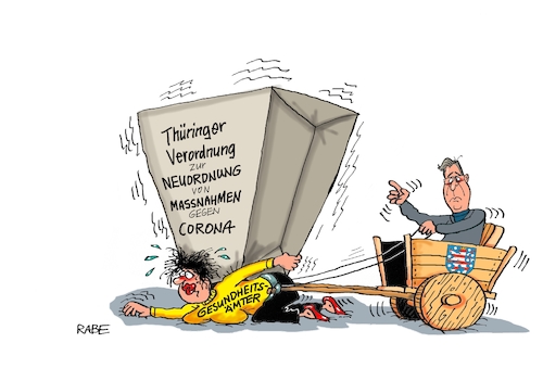 Cartoon: Ramelowvorstoß (medium) by RABE tagged virus,corona,pandemie,coronakrise,rabe,ralf,böhme,cartoon,karikatur,pressezeichnung,farbcartoon,tagescartoon,viren,virenschutz,mundschutz,desinfektion,föderal,föderalismus,ländersache,bodo,ramelow,thüringen,gesundheitsämter,coronaverordnungen,virus,corona,pandemie,coronakrise,rabe,ralf,böhme,cartoon,karikatur,pressezeichnung,farbcartoon,tagescartoon,viren,virenschutz,mundschutz,desinfektion,föderal,föderalismus,ländersache,bodo,ramelow,thüringen,gesundheitsämter,coronaverordnungen