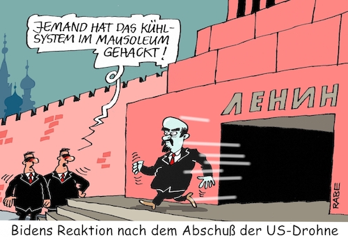 Cartoon: Reaktionen (medium) by RABE tagged ukrainekrieg,selenskyj,klitschkow,burgfrieden,rabe,ralf,böhme,cartoon,karikatur,tagescartoon,schützenpanzer,us,usa,biden,meer,drohne,kampfjet,abschuss,russland,beschuldigung,kolission,absturz,absturzursache,lenin,moskau,mausoleum,kühlsystem,hacker,geheimdienst,kreml,putin,ukrainekrieg,selenskyj,klitschkow,burgfrieden,rabe,ralf,böhme,cartoon,karikatur,tagescartoon,schützenpanzer,us,usa,biden,meer,drohne,kampfjet,abschuss,russland,beschuldigung,kolission,absturz,absturzursache,lenin,moskau,mausoleum,kühlsystem,hacker,geheimdienst,kreml,putin