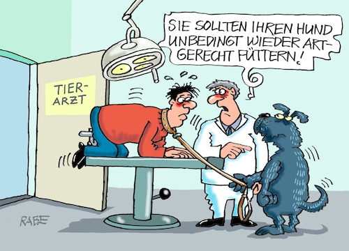 Cartoon: Reine Erziehungssache (medium) by RABE tagged tiere,tieratzt,behandlungszimmer,tierarzt,sprechstunde,herrchen,ernährung,futter,tierliebe,tierfreund,tiere,tieratzt,behandlungszimmer,tierarzt,sprechstunde,herrchen,ernährung,futter,tierliebe,tierfreund