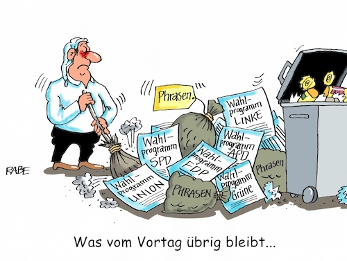 Cartoon: Resteverwertung (medium) by RABE tagged bundestag,bundestagssitzung,bundestagswahl,schlagabtausch,lammert,merkel,gabril,rabe,ralf,böhme,cartoon,karikatur,pressezeichnung,farbcartoon,tagescartoon,loge,überreste,mülltonne,wahlprogramme,michl,bundestag,bundestagssitzung,bundestagswahl,schlagabtausch,lammert,merkel,gabril,rabe,ralf,böhme,cartoon,karikatur,pressezeichnung,farbcartoon,tagescartoon,loge,überreste,mülltonne,wahlprogramme,michl