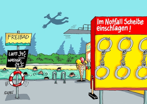 Cartoon: Rettung naht (medium) by RABE tagged freibad,schwimmbad,bademeister,rettungsschwimmer,basin,anweisungen,rabe,ralf,böhme,cartoon,karikatur,pressezeichnung,farbcartoon,tagescartoon,stöpsel,abfluss,platzverweis,polizeipräsenz,handschellen,hammer,festnahmen,freibad,schwimmbad,bademeister,rettungsschwimmer,basin,anweisungen,rabe,ralf,böhme,cartoon,karikatur,pressezeichnung,farbcartoon,tagescartoon,stöpsel,abfluss,platzverweis,polizeipräsenz,handschellen,hammer,festnahmen