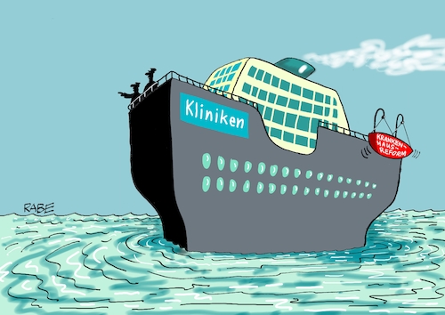 Cartoon: Rettungsboot (medium) by RABE tagged kliniken,krankenhäuser,krankenhausreform,gesundheitsminister,karl,lauterbach,spd,kliniksterben,krankenhaussterben,rabe,ralf,böhme,cartoon,karikatur,pressezeichnung,farbcartoon,tagescaartoon,schiff,meer,kreuzfahrtschiff,rettungsboot,kliniken,krankenhäuser,krankenhausreform,gesundheitsminister,karl,lauterbach,spd,kliniksterben,krankenhaussterben,rabe,ralf,böhme,cartoon,karikatur,pressezeichnung,farbcartoon,tagescaartoon,schiff,meer,kreuzfahrtschiff,rettungsboot