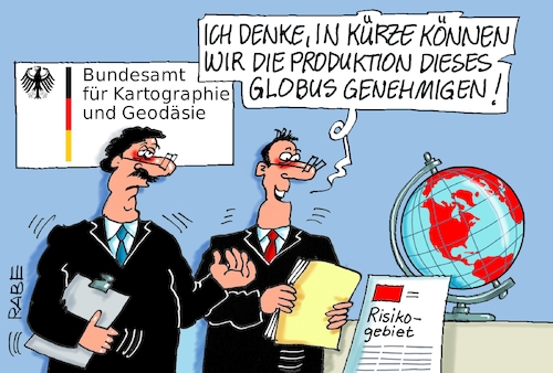 Cartoon: Riskanter Dreh (medium) by RABE tagged coron,schnelltest,flughäfen,bahnhöfe,reiserückkehrer,testpflicht,markus,söder,bußgelder,risiko,risikogebiet,lockerung,coronaregel,globus,reisehinweis,reisewarnungen,bundesamt,kartografie,fallzahlen,coron,schnelltest,flughäfen,bahnhöfe,reiserückkehrer,testpflicht,markus,söder,bußgelder,risiko,risikogebiet,lockerung,coronaregel,globus,reisehinweis,reisewarnungen,bundesamt,kartografie,fallzahlen