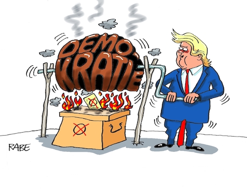 Cartoon: Rollbraten (medium) by RABE tagged donald,trump,kamala,harris,präsidentschaftswahl,usa,wahlkampf,joe,biden,rabe,ralf,böhme,cartoon,karikatur,pressezeichnung,farbcartoon,tagescartoon,mc,donalds,burger,lagerfeuer,flammen,braten,rollbraten,wahlsieg,donald,trump,kamala,harris,präsidentschaftswahl,usa,wahlkampf,joe,biden,rabe,ralf,böhme,cartoon,karikatur,pressezeichnung,farbcartoon,tagescartoon,mc,donalds,burger,lagerfeuer,flammen,braten,rollbraten,wahlsieg