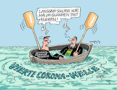 Cartoon: Ruderdeppen (medium) by RABE tagged corona,bundländerkonferenz,merkel,kanzleramt,lockerungen,stufenplan,öffnungen,lockdown,shutdown,baumärkte,impfdosen,rki,fallzahlen,inzidenzwert,spahn,impfzentren,impfreihenfolge,notbremse,booster,impfgegner,ampel,ampelkoalition,ruder,ruderer,ruderboot,wasser,welle,corona,bundländerkonferenz,merkel,kanzleramt,lockerungen,stufenplan,öffnungen,lockdown,shutdown,baumärkte,impfdosen,rki,fallzahlen,inzidenzwert,spahn,impfzentren,impfreihenfolge,notbremse,booster,impfgegner,ampel,ampelkoalition,ruder,ruderer,ruderboot,wasser,welle