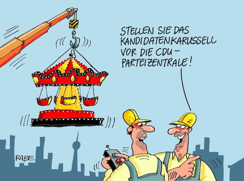 Cartoon: Rummelplatz der Kandidaten (medium) by RABE tagged merz,parteivorsitz,cdu,merkel,vorsitzende,kanzlerin,spahn,kandidaten,kramp,karrenbauer,kkb,saarland,widersacher,rabe,ralf,böhme,cartoon,karikatur,pressezeichnung,farbcartoon,tagescartoon,friedrich,parteizentrale,groko,konservativ,rummelplatz,merz,parteivorsitz,cdu,merkel,vorsitzende,kanzlerin,spahn,kandidaten,kramp,karrenbauer,kkb,saarland,widersacher,rabe,ralf,böhme,cartoon,karikatur,pressezeichnung,farbcartoon,tagescartoon,friedrich,parteizentrale,groko,konservativ,rummelplatz