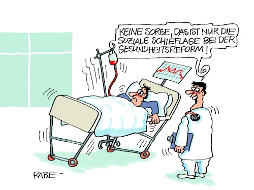 Cartoon: Schieflage (medium) by RABE tagged merz,kanzler,koalition,union,spd,klingbeil,cartoon,karikatur,pressezeichnung,farbcartoon,tagescartoon,db,bahn,frühling,frühjahr,frühjahrsputz,ice,zug,blumenkasten,blumenkästen,gesundheitswesen,gesundheitsreform,schieflage,sparpaket,krankenkasse,bett,krankenhaus,arzt,patient,merz,kanzler,koalition,union,spd,klingbeil,cartoon,karikatur,pressezeichnung,farbcartoon,tagescartoon,db,bahn,frühling,frühjahr,frühjahrsputz,ice,zug,blumenkasten,blumenkästen,gesundheitswesen,gesundheitsreform,schieflage,sparpaket,krankenkasse,bett,krankenhaus,arzt,patient