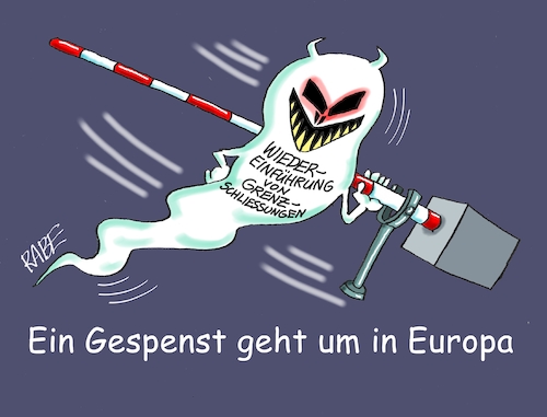 Cartoon: Schlagbaumhaftes (medium) by RABE tagged corona,bildung,bildungsminister,kanzleramt,bildungskonferenz,lehrerkonferenz,laptop,ausstatung,digitalisierung,bildungsmonitor,internetzugan,wlan,aufwachen,grenzschließung,grenzkontrollen,europa,brüssel,eu,zoll,fallzahlen,rki,kontaktbeschränkungen,mutanten,mutationen,lockdown,shutdown,impfstoff,gespenst,poltergeist,geist,reisebeschränkungenst,corona,bildung,bildungsminister,kanzleramt,bildungskonferenz,lehrerkonferenz,laptop,ausstatung,digitalisierung,bildungsmonitor,internetzugan,wlan,aufwachen,grenzschließung,grenzkontrollen,europa,brüssel,eu,zoll,fallzahlen,rki,kontaktbeschränkungen,mutanten,mutationen,lockdown,shutdown,impfstoff,gespenst,poltergeist,geist,reisebeschränkungenst